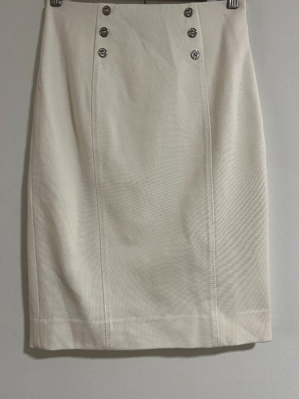 White House Black Market White Sailor Pencil Skirt Size 0